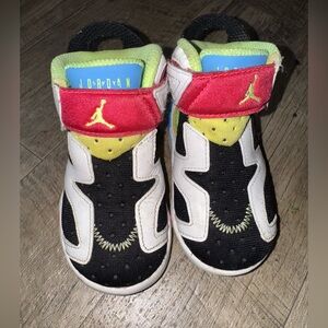 Jordan Kids' Black, White, and Red Sneakers